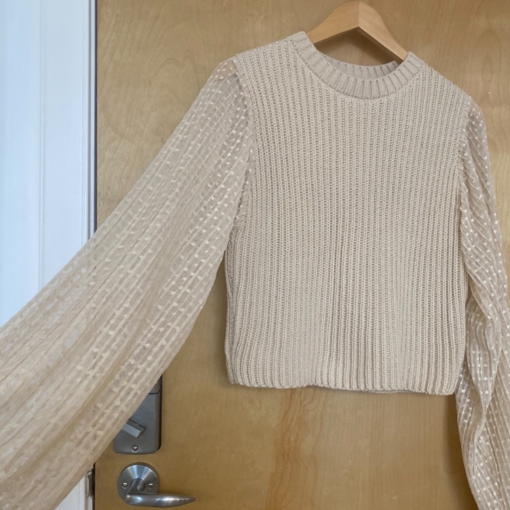 Zara sweater with sheer sleeves - Picture 4 of 4